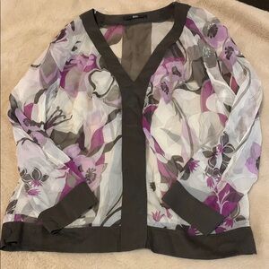 HUGO BOSS Sheer Floral Blouse